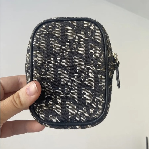 Authentic Christian Dior Trotter Pouch Canvas Blue A1112 - Picture 5 of 8